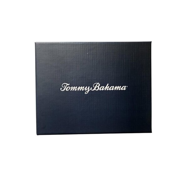 Tommy Bahama Mens Tan Leather Laced Detail Card Case Gift Boxed New - Picture 4 of 7